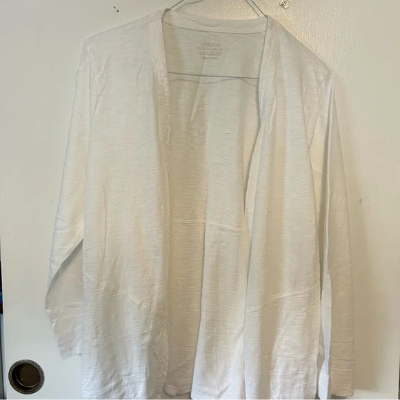 Chico’s Womens Size 3 / XL White Shall / Cover Up With Pockets - Picture 1 of 7